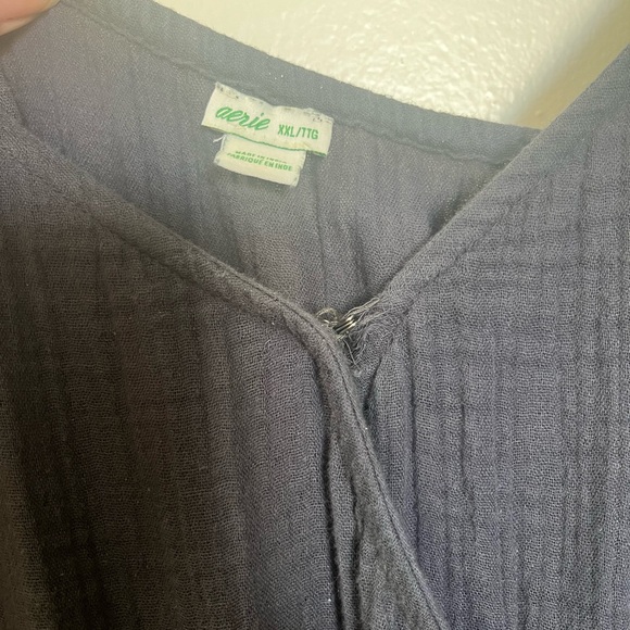 Dark grey gauzy wrap maxi dress - Picture 4 of 8